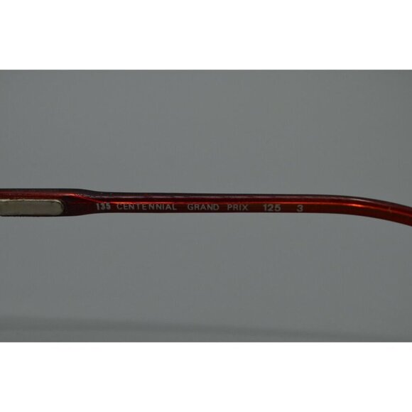 Cellidor EMC Centennial Grand Prix Eyeglasses Frames Round Red Plastic 135mm Vtg - Picture 6 of 9